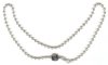 18 inch Sterling Silver 4mm Ball Chain Necklace with Ying / Yang Clasp